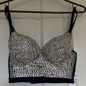 She’s Moda Nwt Bejeweled Top